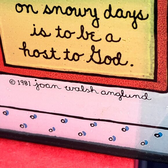 Vintage 1981 Joan Walsh Anglund Seriglass Fold Up Hand Painted Signed - Picture 7 of 8